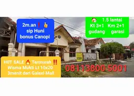 ️BU‼️JUAL MURAH️‼️RUMAH WISMA MUKTI Lt10x20