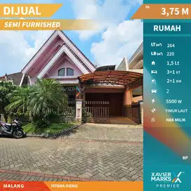 Dijual  Rumah Semi Furnish Cantik Bagus di Istana Dieng Malang Kota
