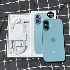 IPHONE 16 128GB TEAL GARANSI RESMI BARU 4 HARI PEMBELIAN