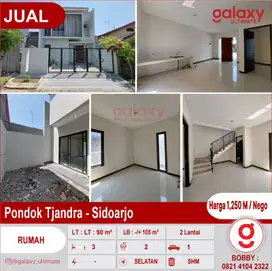 Rumah Baru 2 Lantai Di Pondok Tjandra Indah Sidoarjo