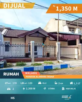 Dijual Rumah Terawat Siap Huni di PBI Araya, Blimbing Malang