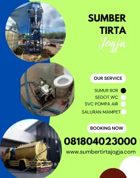 SERVICE SERVIS POMPA AIR 24 JAM SUMUR BOR JOGJA SUNTIK GALI  SEDOT WC