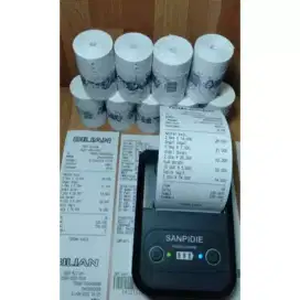 Kertas printer thermal 10 roll 57x30 58x30 coreless 10 roll