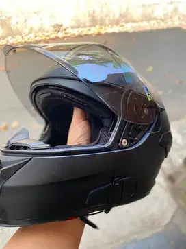 NHK MARK 1 Double Visor Hitam Dof Ukuran L