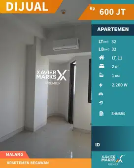 Dijual Cepat Apartemen Begawan Tlogomas Malang Dekat Kampus