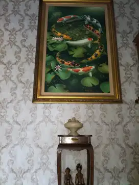Lukisan asli 9 ikan koi