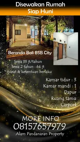 Sewa Cepat Rumah 1LT di Beranda Bali