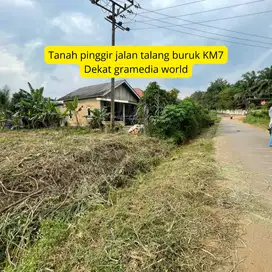 Dijual tanah lokasi km 7 dekat gramedia world