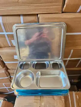 Food tray MBG Stainless 304 SNI plus Tutup