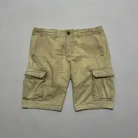 CARGO PANTS ABERCROMBIE CELANA PENDEK HEAVYWEIGHT CREAM ORIGINAL