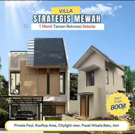 Villa Modern 2 Lantai di Batu, Bonus Kolam Renang & View Alam