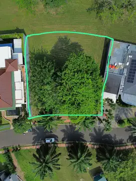 Dijual Kavling/ Tanah Danau Biru Alam Sutera 1000m2 Hadap Barat Daya
