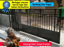 Gerbang Pintu Pagar Rumah Besi dan Stanless Model Terbaru Harga Promo