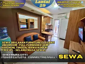 Langsung Huni! Sewa 2BR Furnished Diatas Mall Free IPL Di Bassura City