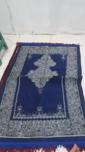 Sajadah Rajut 120x70cm biru