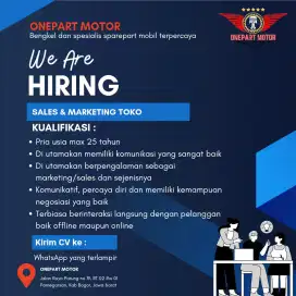 Sales & Marketing Toko Sparepart Mobil