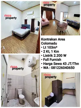Sewa Rumah Area Perum Cluster Colomadu,n Dekat Alana, Manahan, Alila