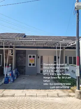 Disewakan rumah di Desa Hijau 2 Barombong
