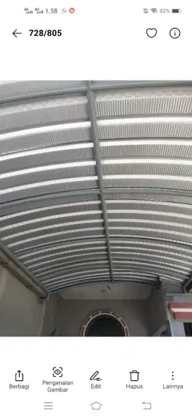 Canopy atap lengkung