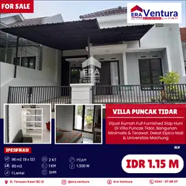 Dijual Rumah Full Furnished Siap Huni Di Villa Puncak Tidar
