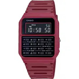 Jam Tangan Casio CA-53WF-4BDF Kalkulator Merah Retro Original