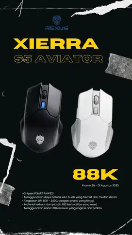 Mouse gaming wireless rexus S5 Aviator