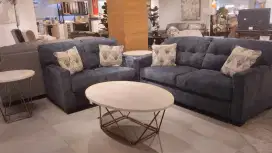 ASHLEY MAHONEY SOFA 3 SEATER + 2 SEATER NAVY