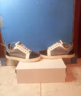 Jual cepat murah sepatu christian louboutin sneakers in lurex original