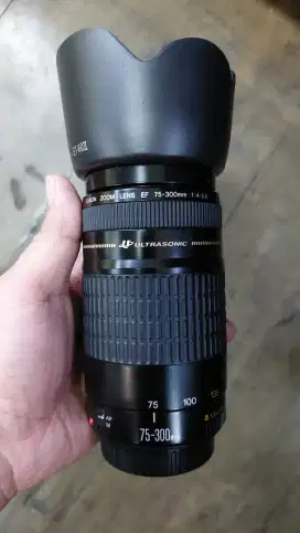 Lensa tele canon ultrasonic 75-300mm
