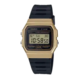 Casio F‑91WM‑9ADF Gold – Ringan, LED, Stopwatch