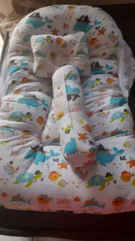 Kasur bayi lipat kelambu set bantal guling