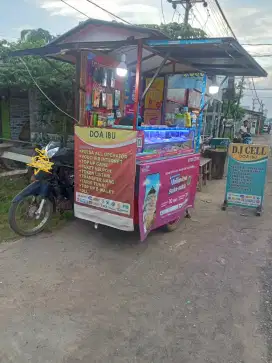 Becak jualan siap pakai/bisa jalan/mesin bagus