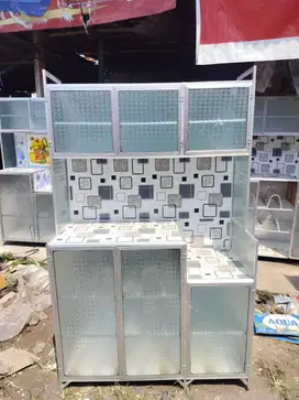 Dijual rak piring 3 pintu keramik rak piring dapur kaca rak piring