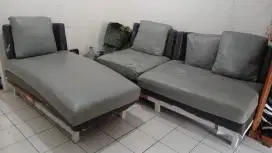 Sofa leter L dan meja