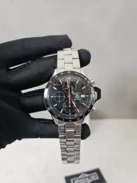 TAG HEUER CARRERA CHRONOGRAPH CALIBRE 16 BLACK DIAL 41mm  CV2014