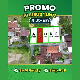 PROMO, Dijual Tanah Jogja ; Dekat Kampus UGM