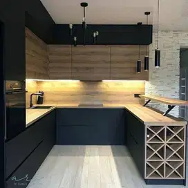 Custom Interior Kitchen Set, Backdrop TV, Lemari, Wardrobe, Kitchenset