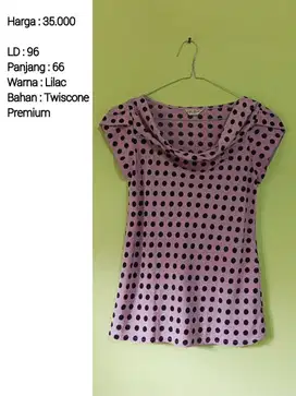 Baju Blouse Totol Totol