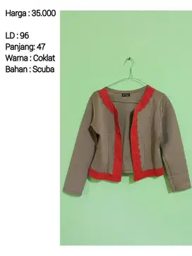 BLAZER SCALLOP COKLAT
