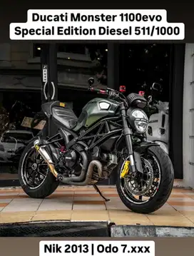 JUAL DUCATI MONSTER 1100EVO SPESIAL EDITION DIESEL 511/1000