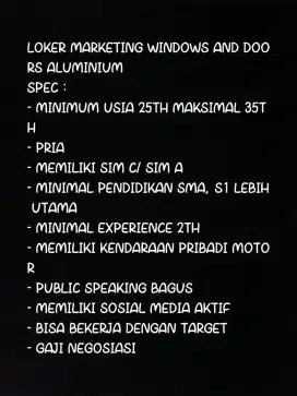 Marketing Windows and Doors Aluminium profile