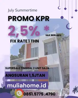 Super Promo Juli Rumah 2 Lantai Hanya 1,5 Jutaan