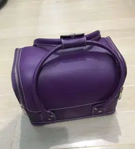 Brand New Open Box Tas Masami Shouko Leather Makeup Bag Hard Case