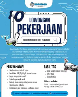 Lowongan kerja Tenaga Pengajar