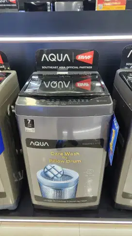 Mesin cuci 1 tabung Aqua Aqw-800f 8kg (new)