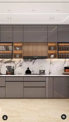Custom Interior Kitchen Set, Backdrop TV, Lemari, Wardrobe, Kitchenset