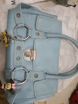 Tas kulit asli biru