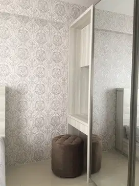 DIJUAL 2 KAMAR MURAH FULL FURNISH APARTEMEN BASSURA CITY RP.420JT