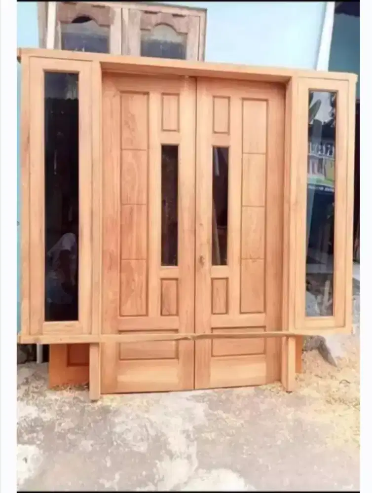 Menerima pesanan pintu kusen jendela kayu jati