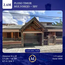 Rumah Ploso Timur Mulyorejo dkt Lebak Kenjeran Kalijudan Tambaksari